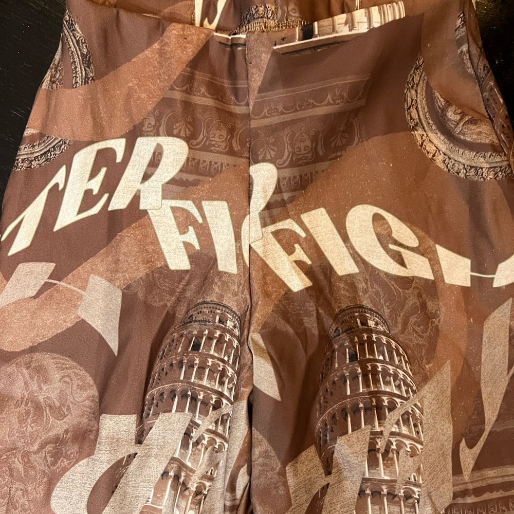 matching chocolate brown printed set - Picture 3 of 10
